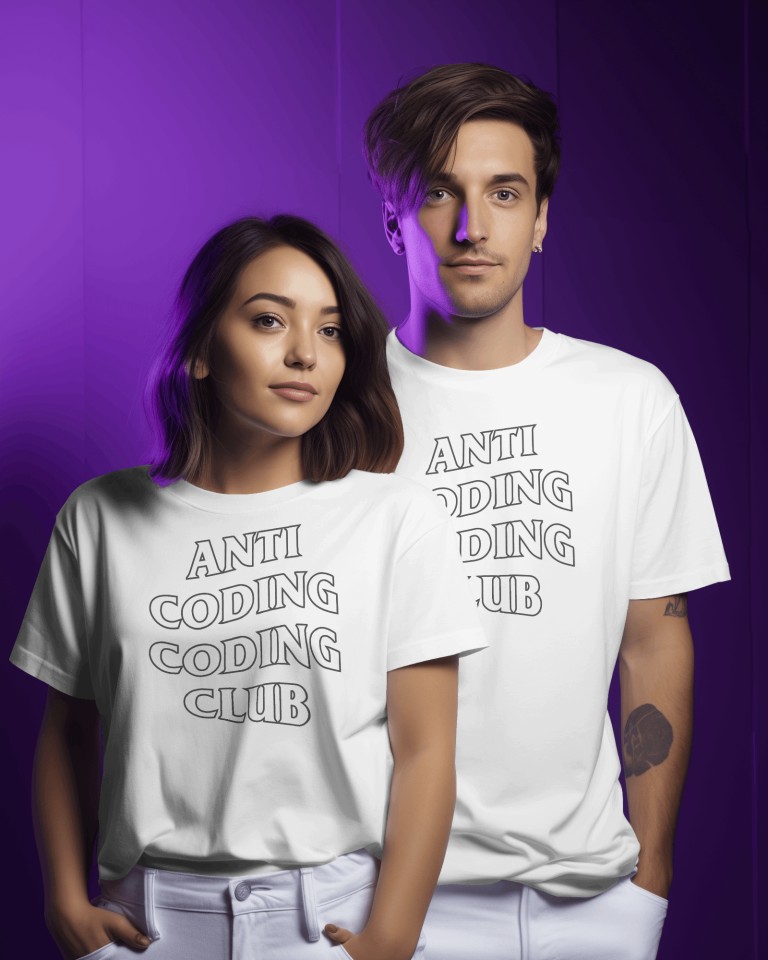 remera hola mundo - anti coding coding club