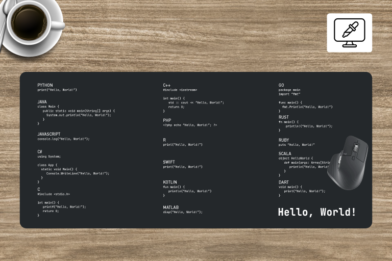 desk pad hello world - theme personalizado