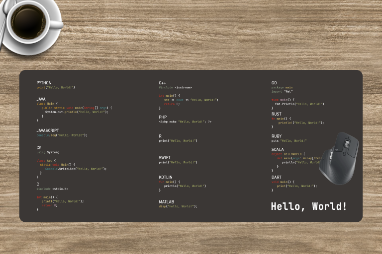 deskpad hello world - gruvbox theme